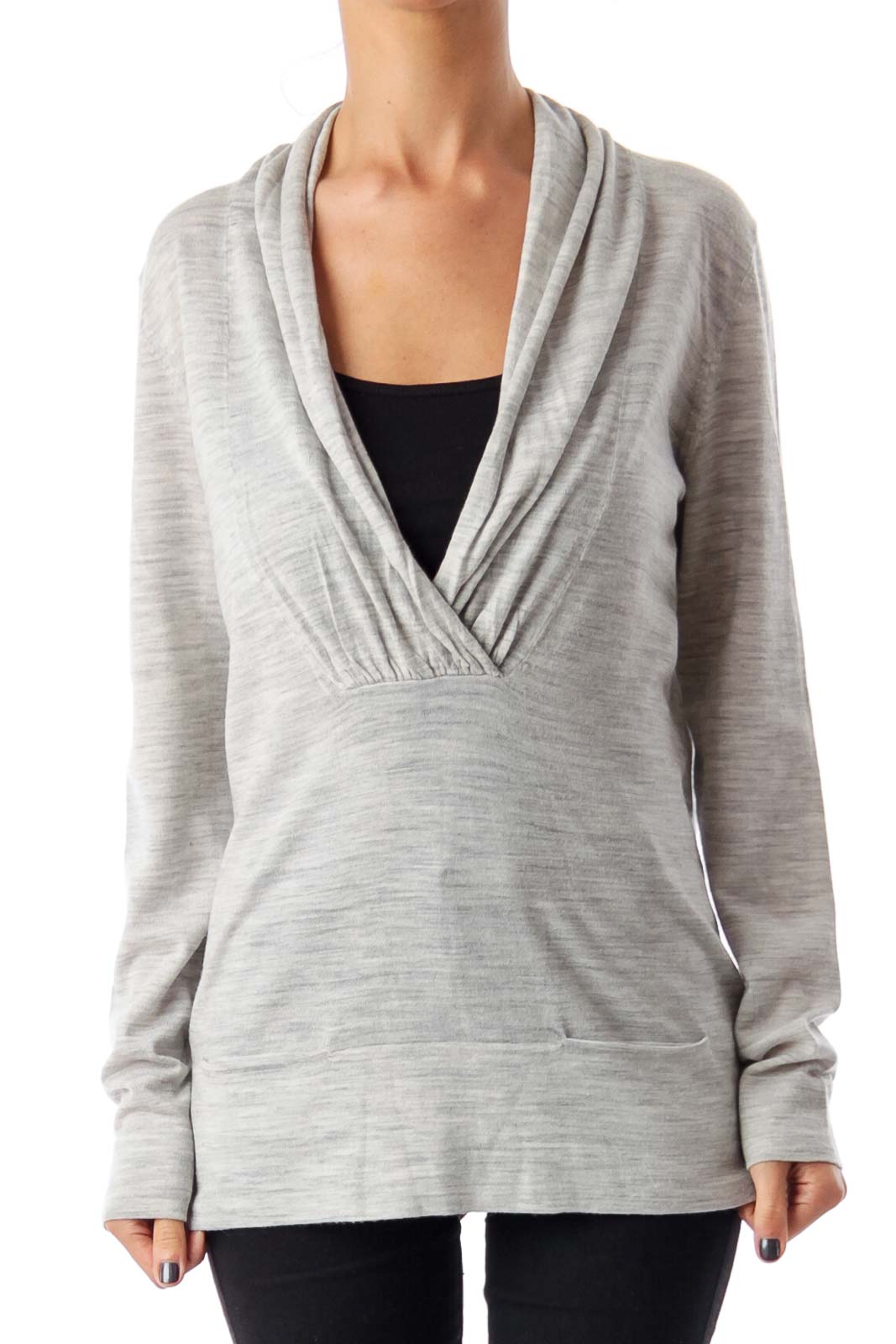 Gray Wool Cardigan