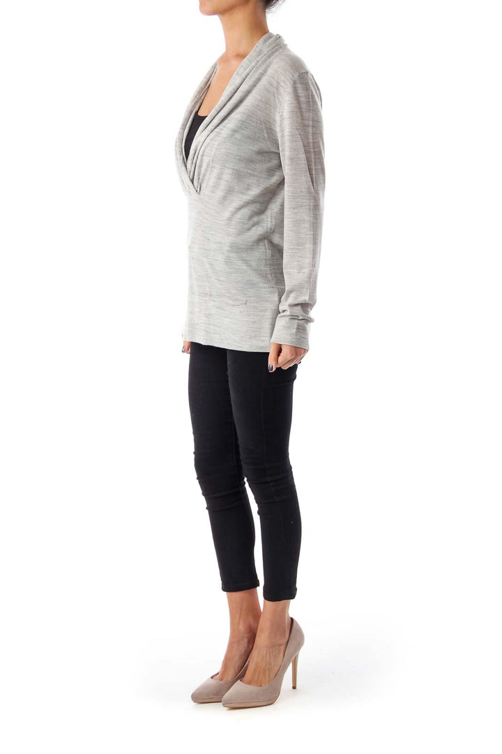 Gray Wool Cardigan