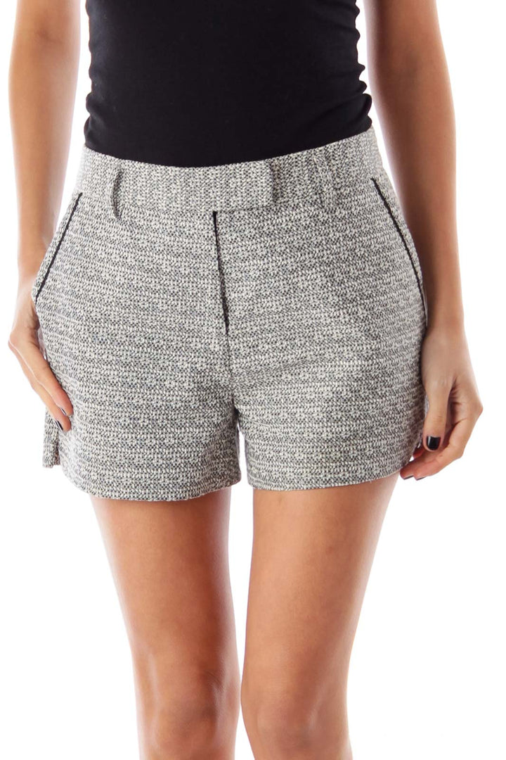 Black & White Tweed Shorts