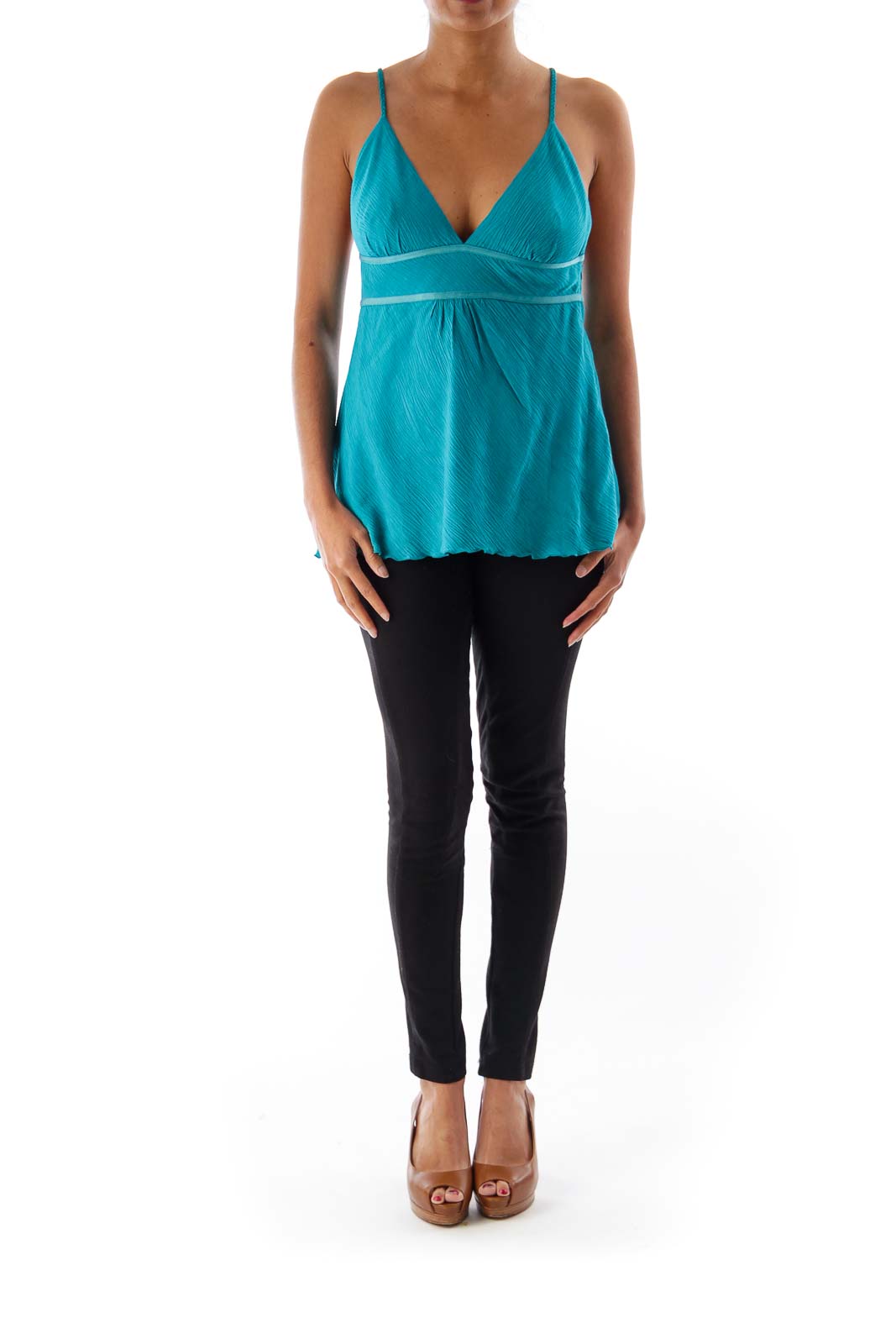 Turquoise Strappy Top