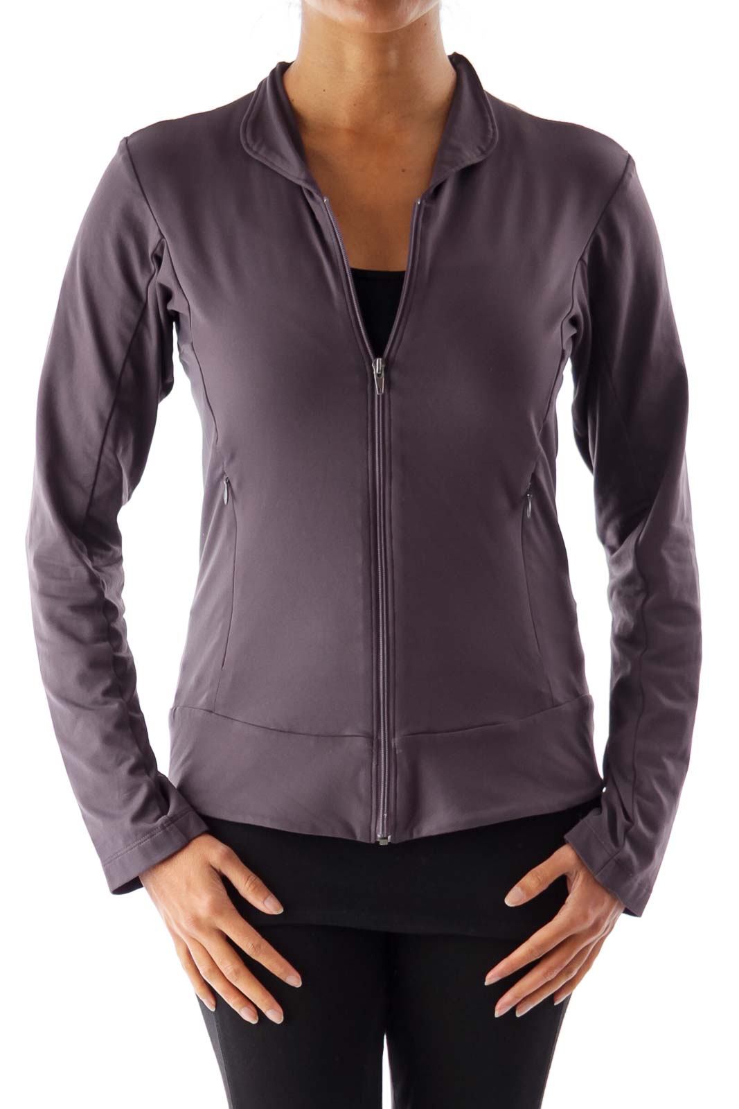 Gray Zipper Sport Shirt
