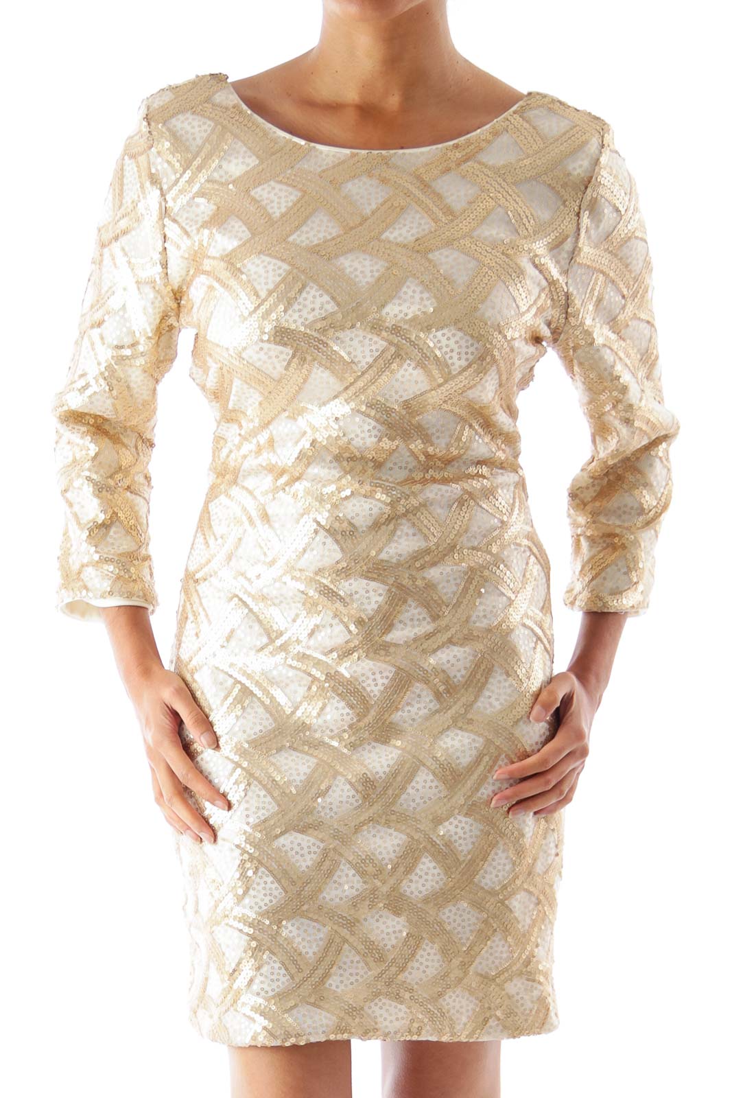 Gold Sequin Mini Dress