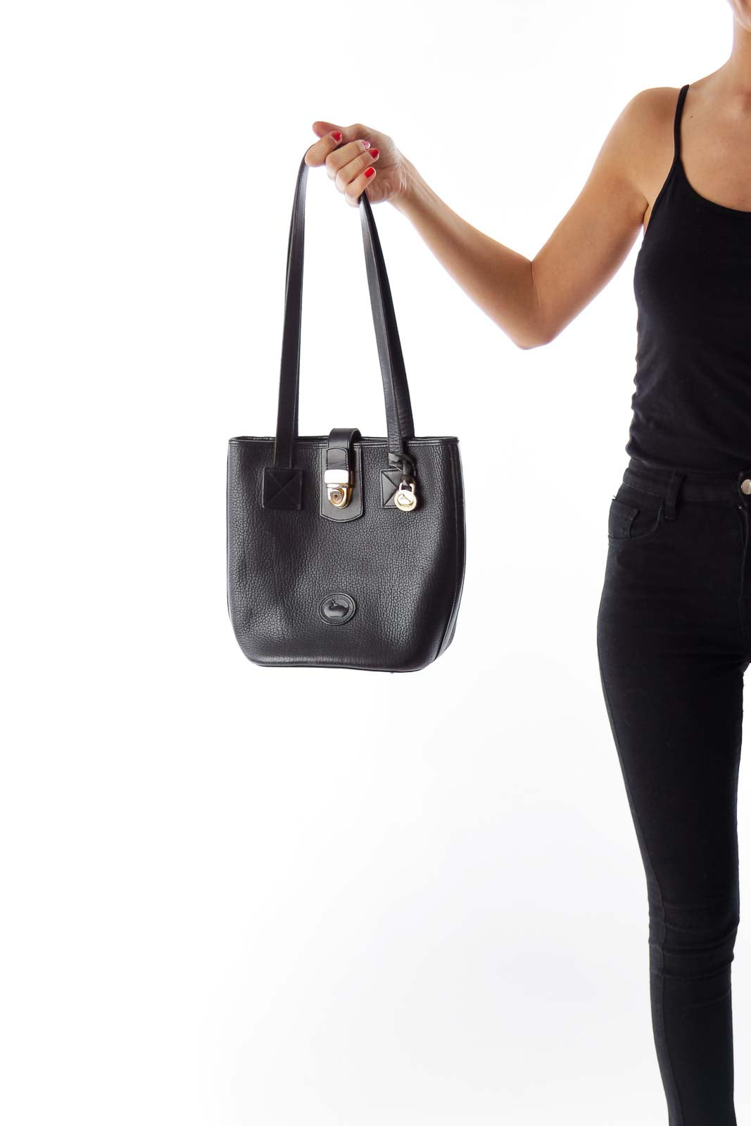 Black All Weather Leather 2 Duck Bag
