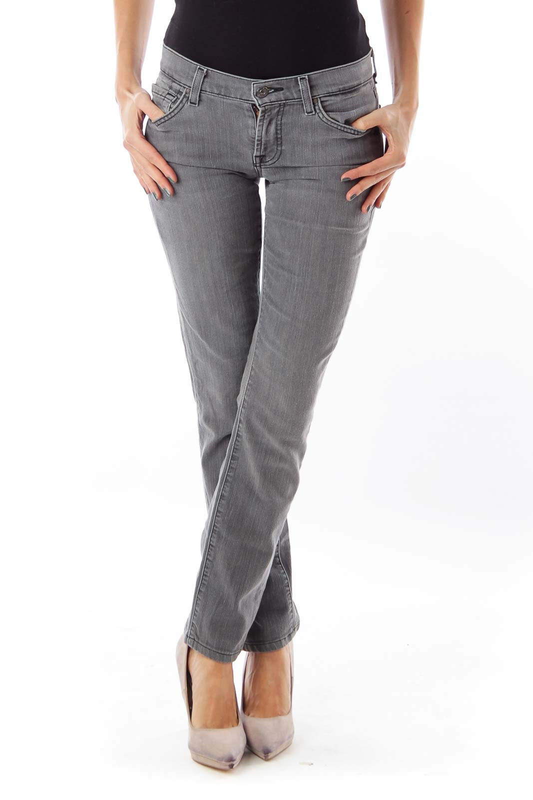 Gray Skinny Pants