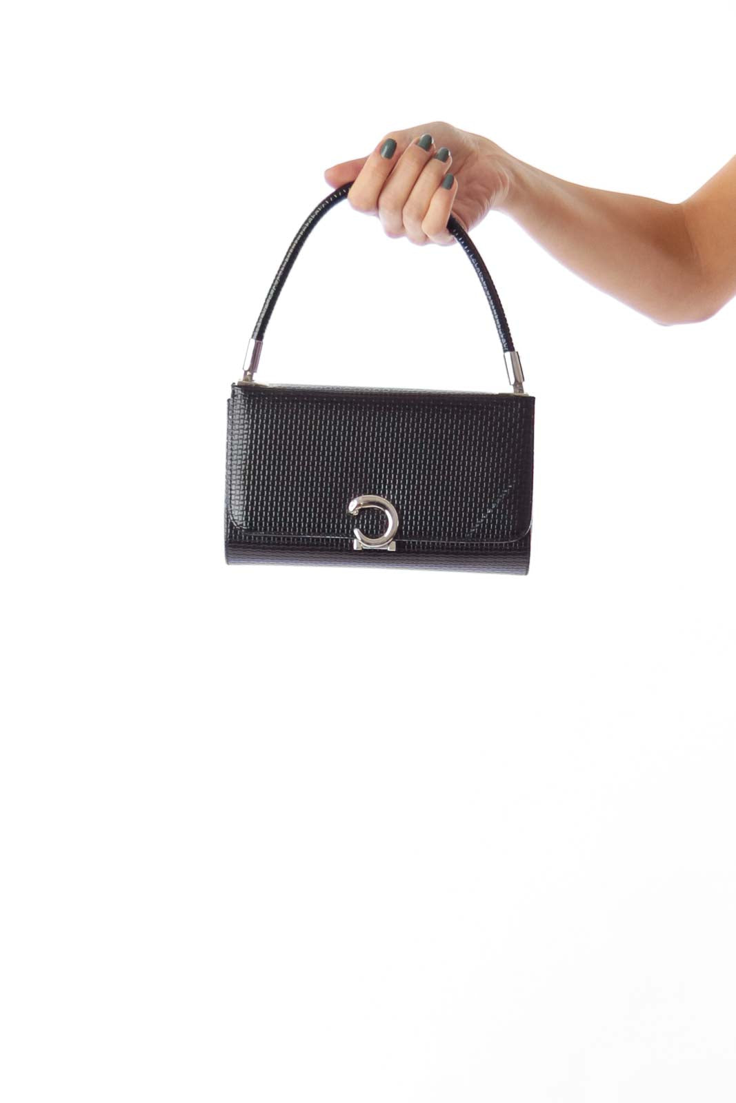Black Silver Metal Clutch