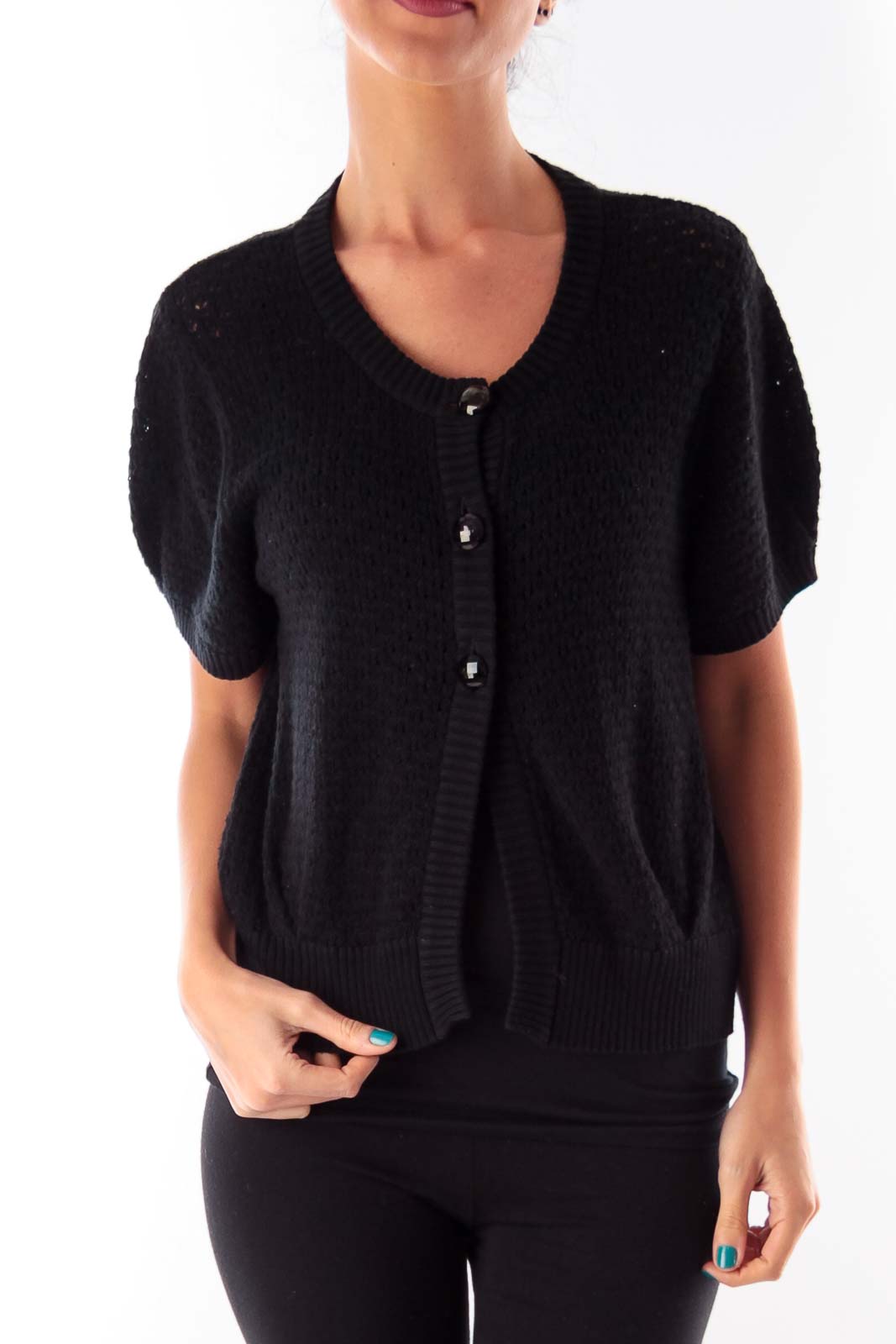 Black Crochet Shirt