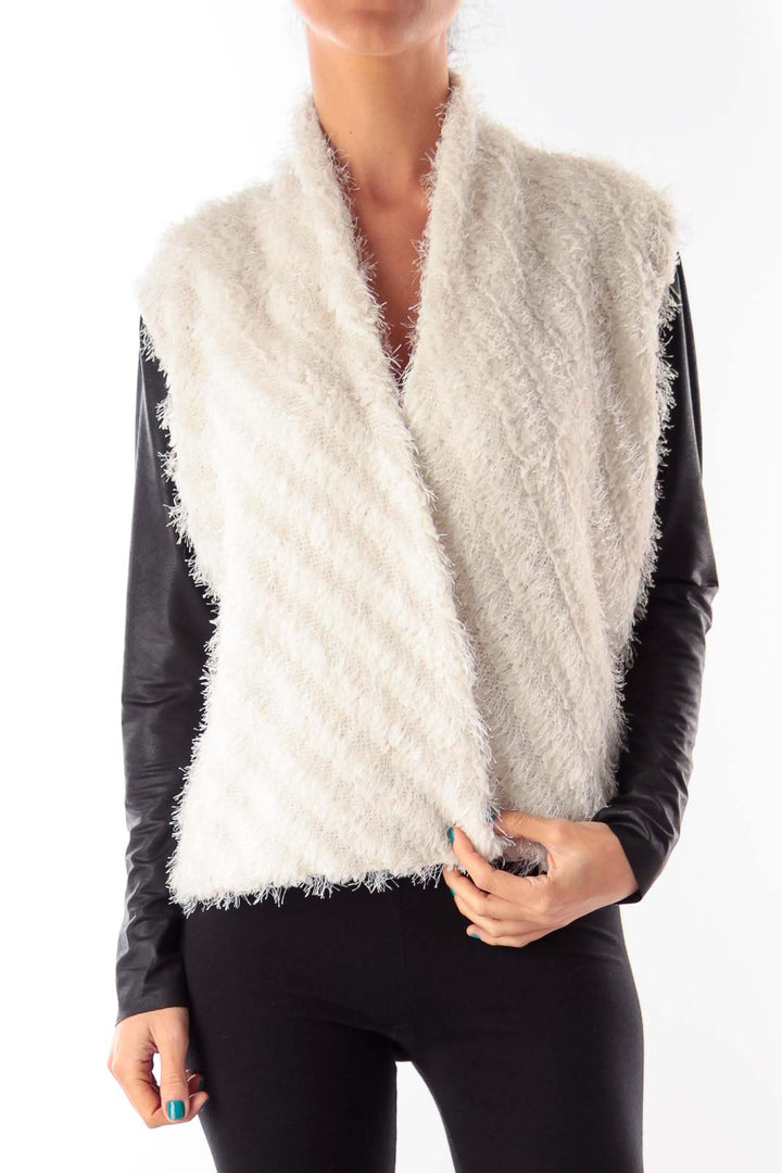 Beige & Black Sleeve Coat