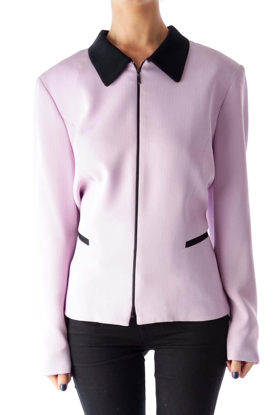 Lavender & Black Ziper Jacket