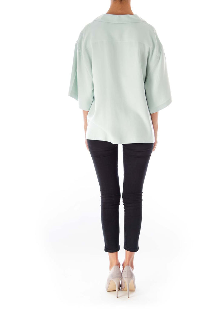 Pastel Blue Button Shirt