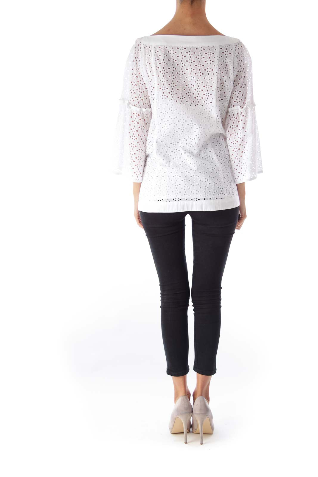 White Lace Button Shirt