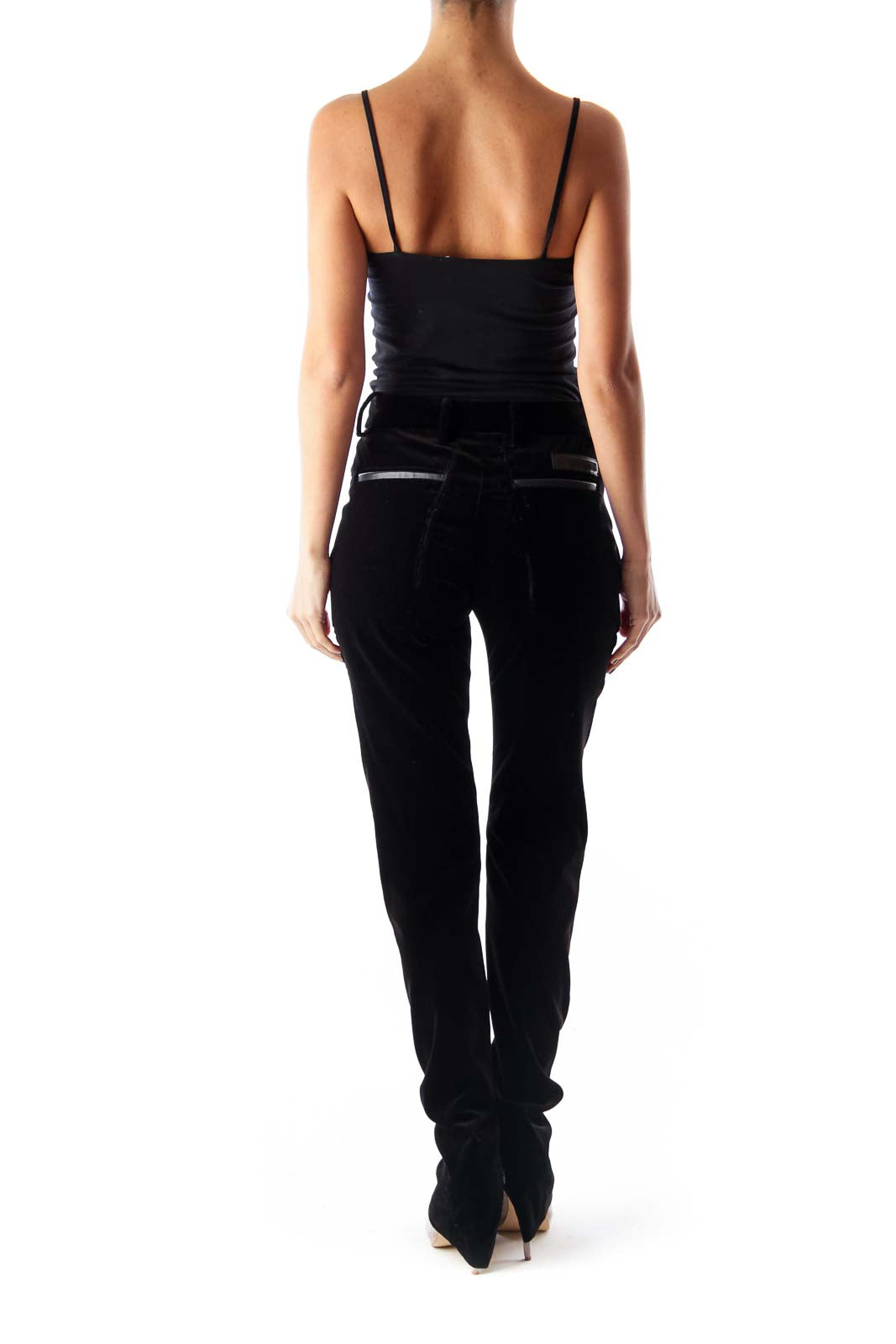 Black Velvet Skinny Pants
