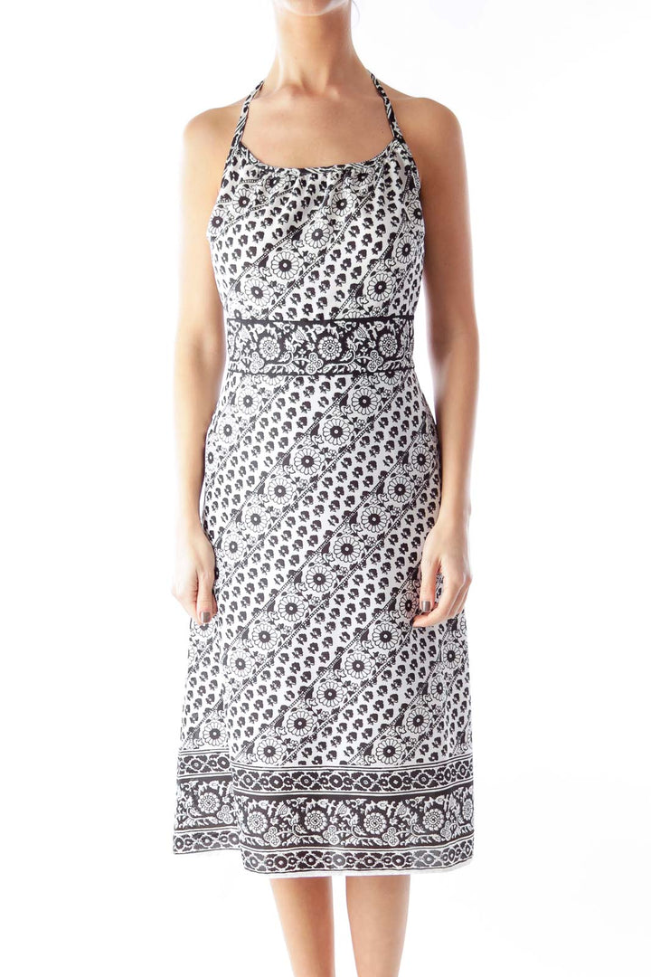 Black & White Halter Dress