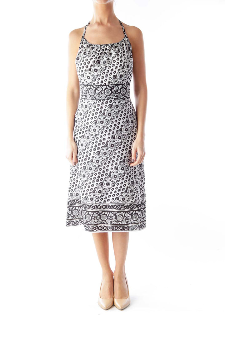 Black & White Halter Dress