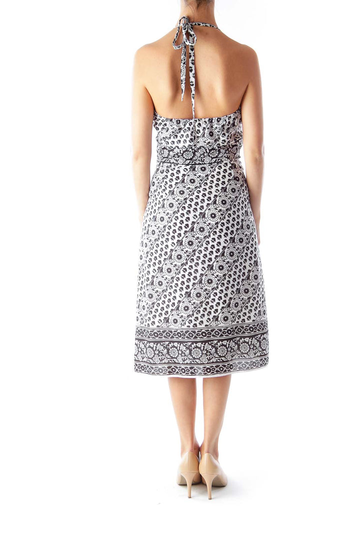 Black & White Halter Dress