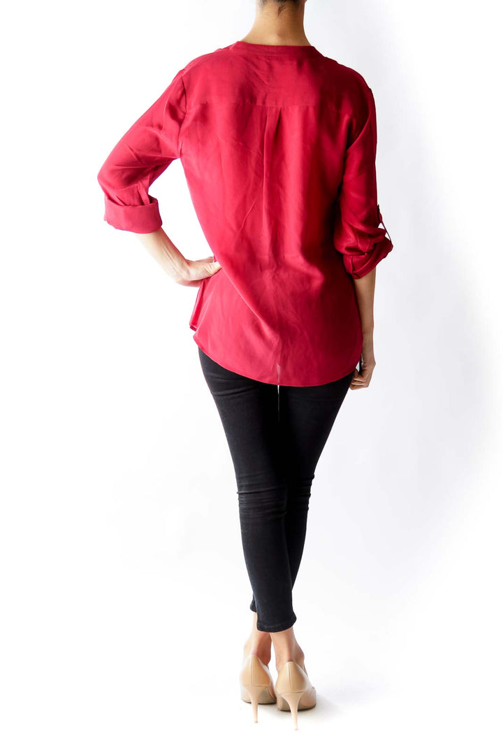 Maroon Silk Blouse