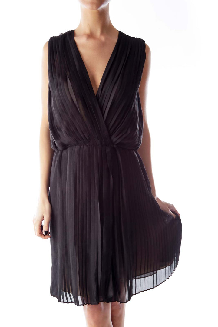 Black Plaid Cocktail Dress