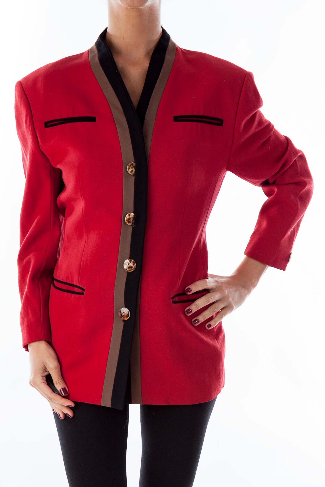 Red Vintage Suit Jacket