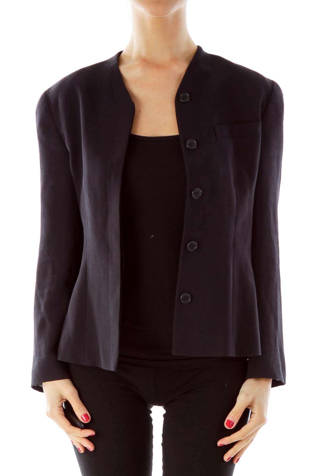 Black Button Blazer