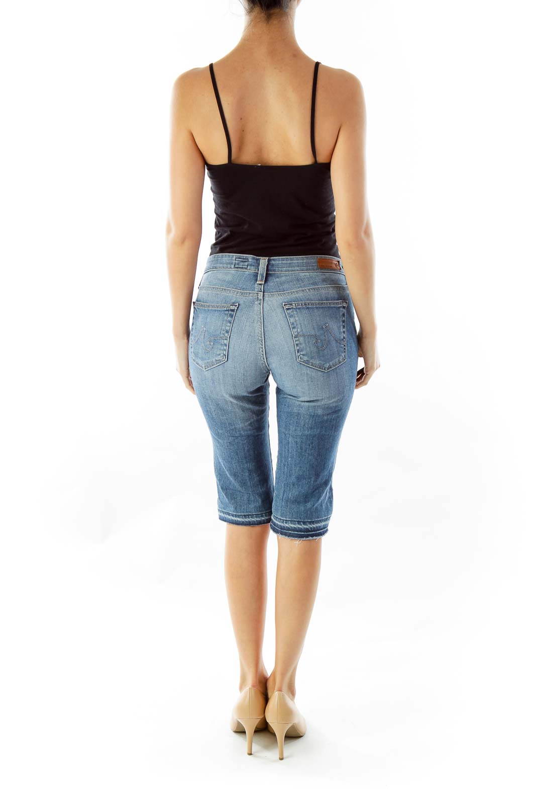 Denim Bermuda Cut-Off Shorts