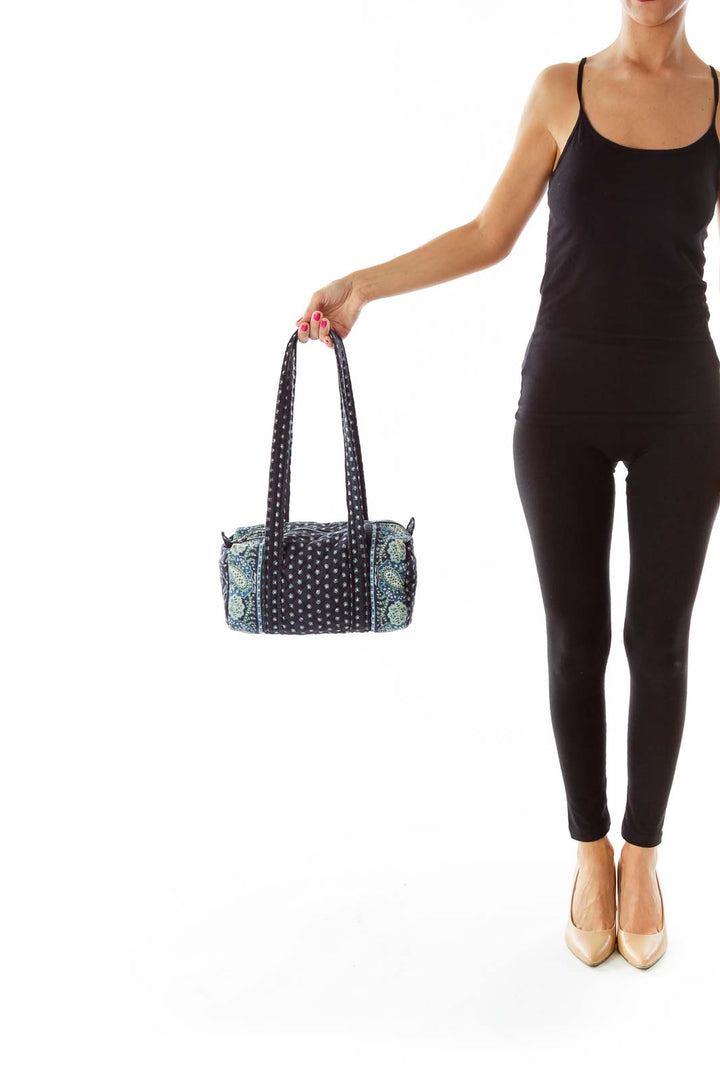 Navy Floral Shoulder Bag