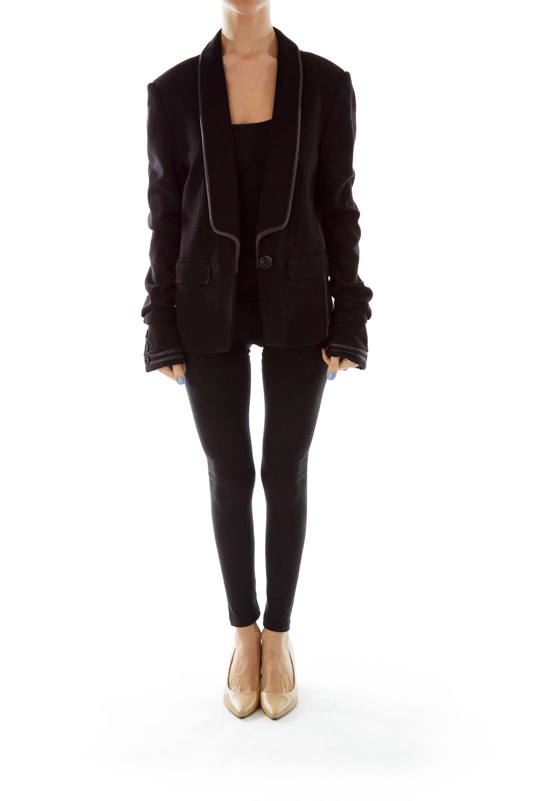 Black Single Breasted Blazer