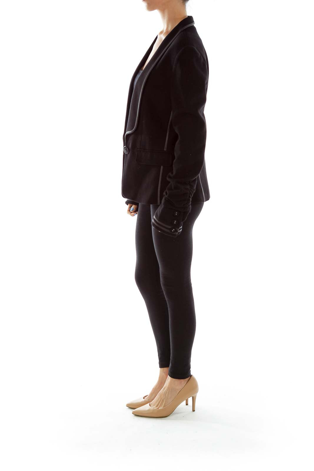 Black Single Breasted Blazer