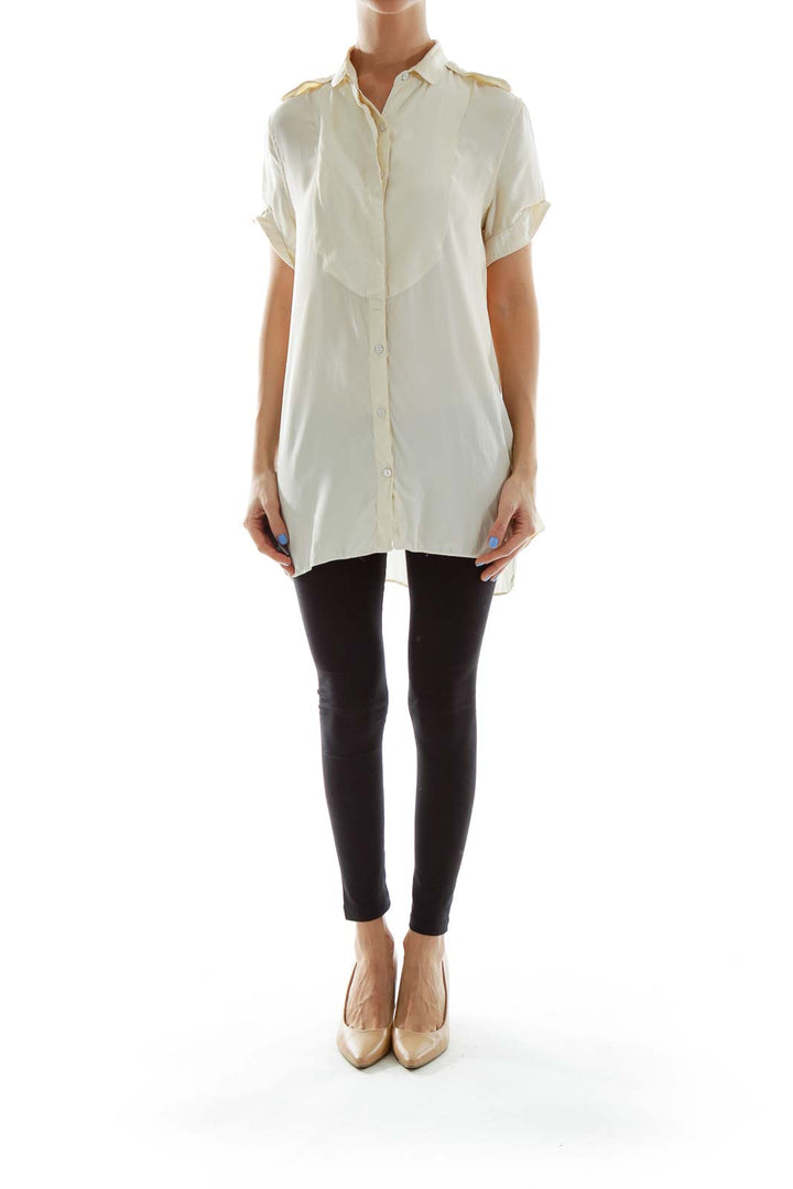 Cream Silk Blouse