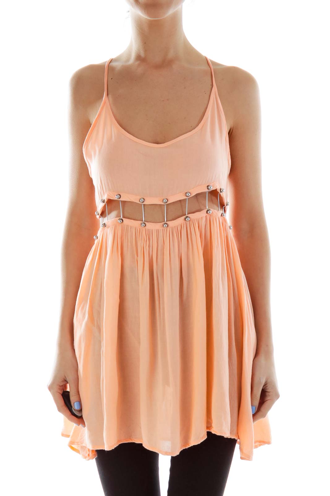 Peach Open Tank Top