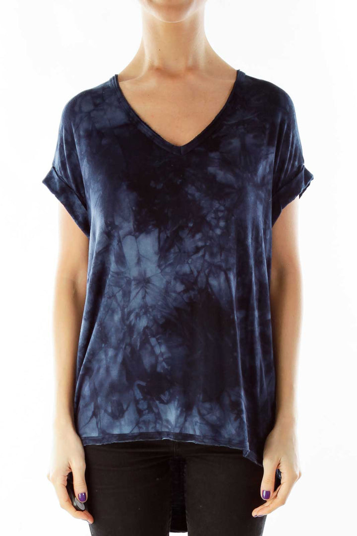 Navy Blue Tie Die T-Shirt