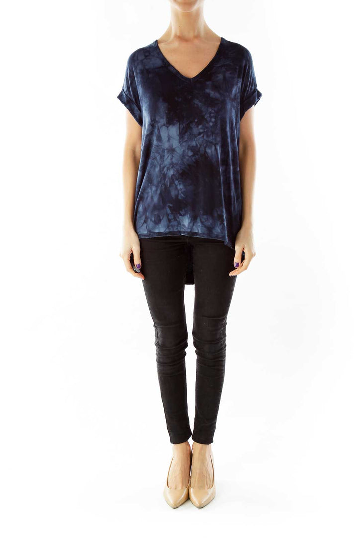 Navy Blue Tie Die T-Shirt