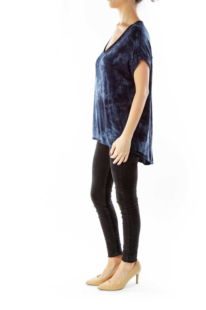 Navy Blue Tie Die T-Shirt
