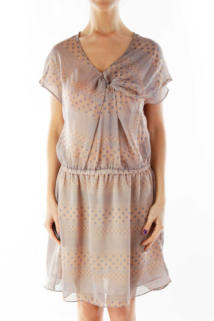 Purple Polka-Dot Day Dress
