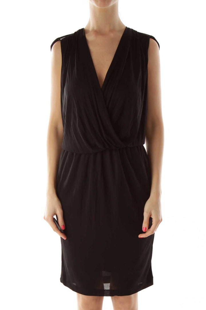 Black Zippered Cocktail Dress