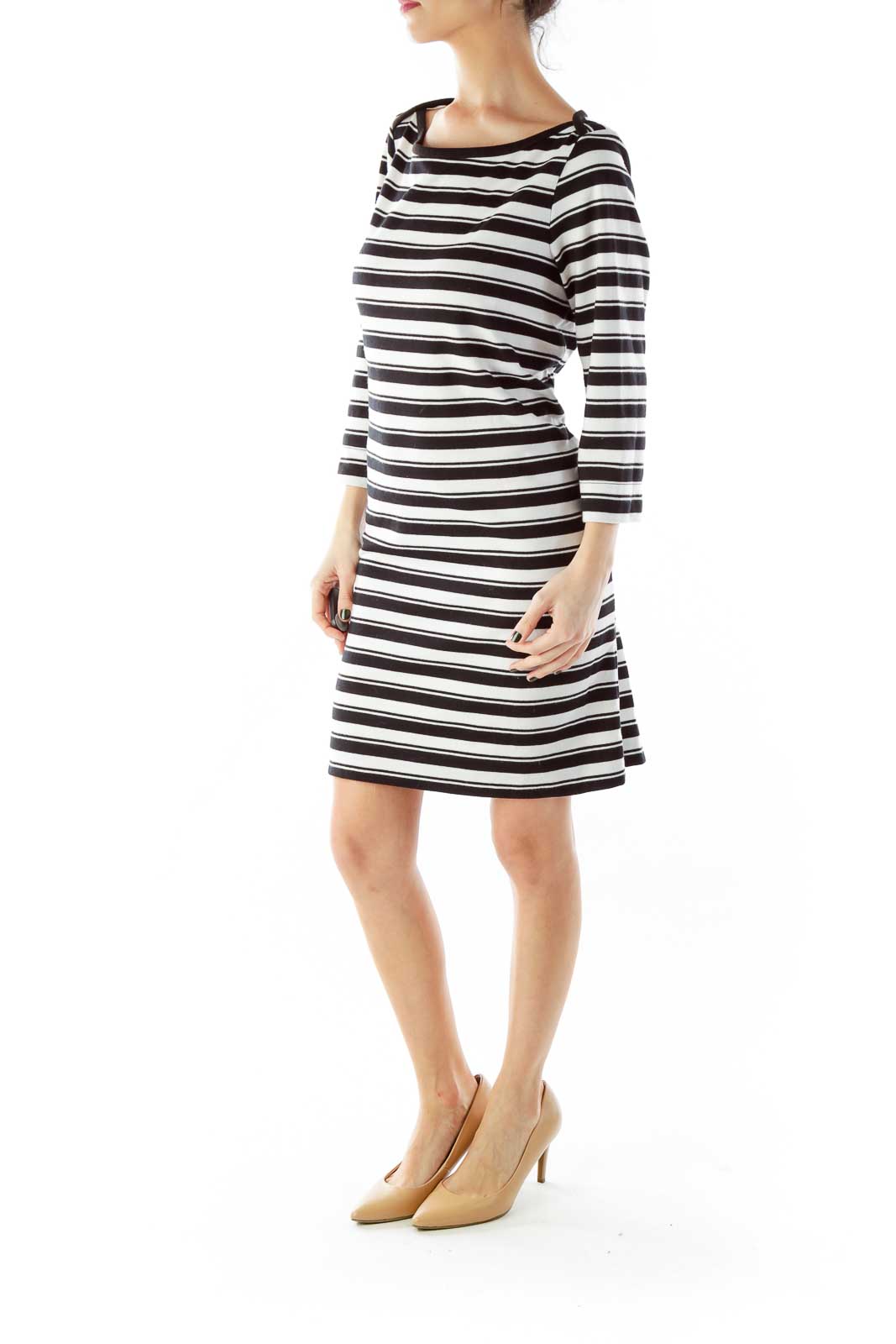 Black and White Striped Dress