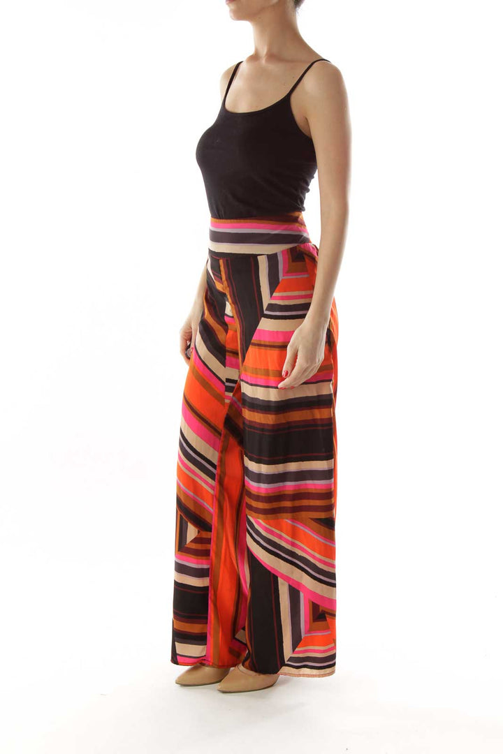 Multicolor Flared Pants