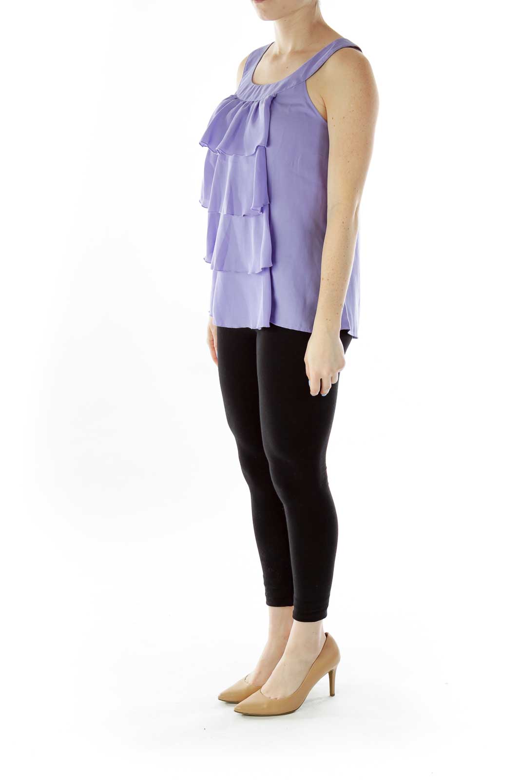 Purple Ruffled Blouse
