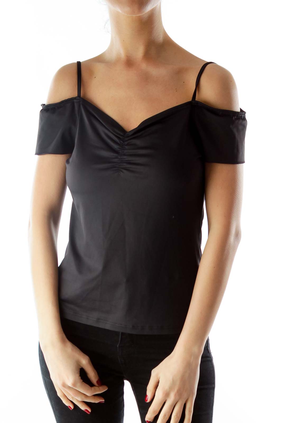 Black Spaghetti Strap T-Shirt