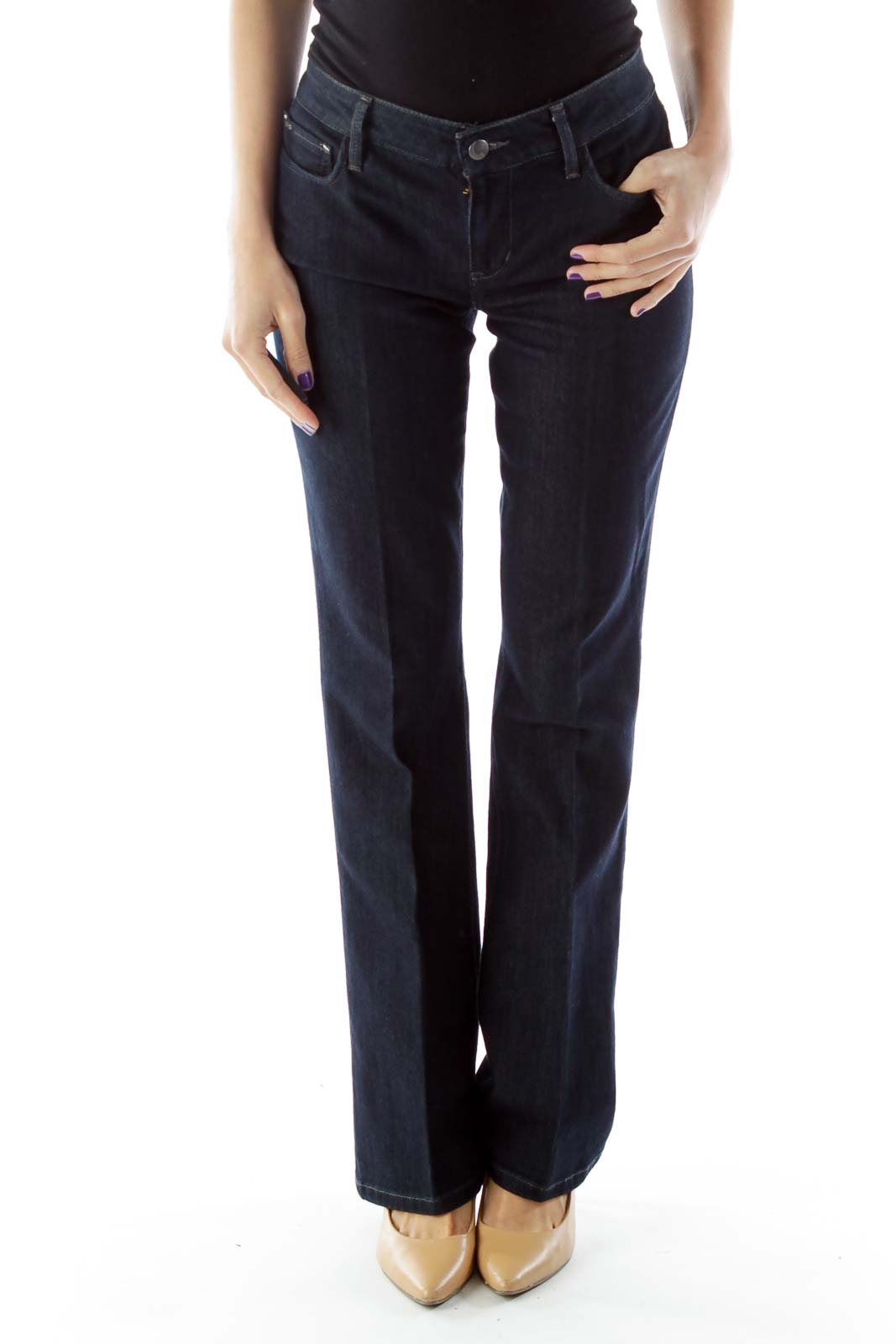 Dark Wash Straight Leg Pants