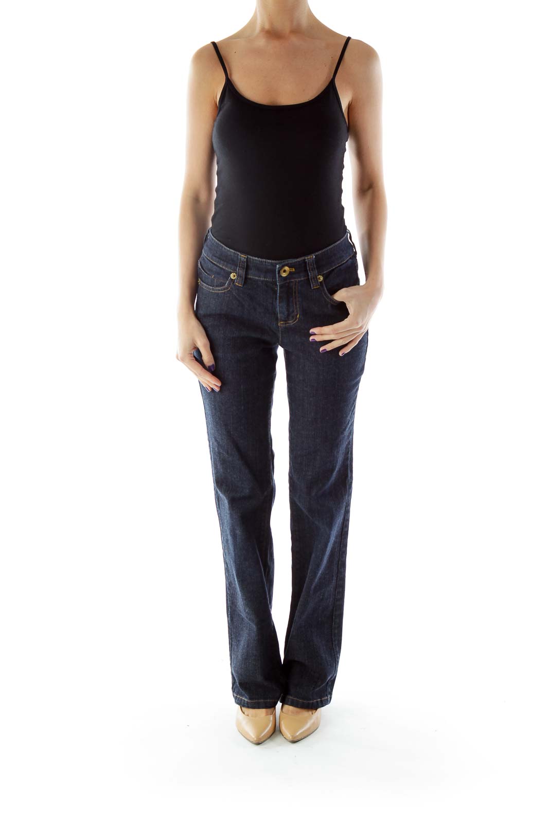 Dark Wash Denim Pants