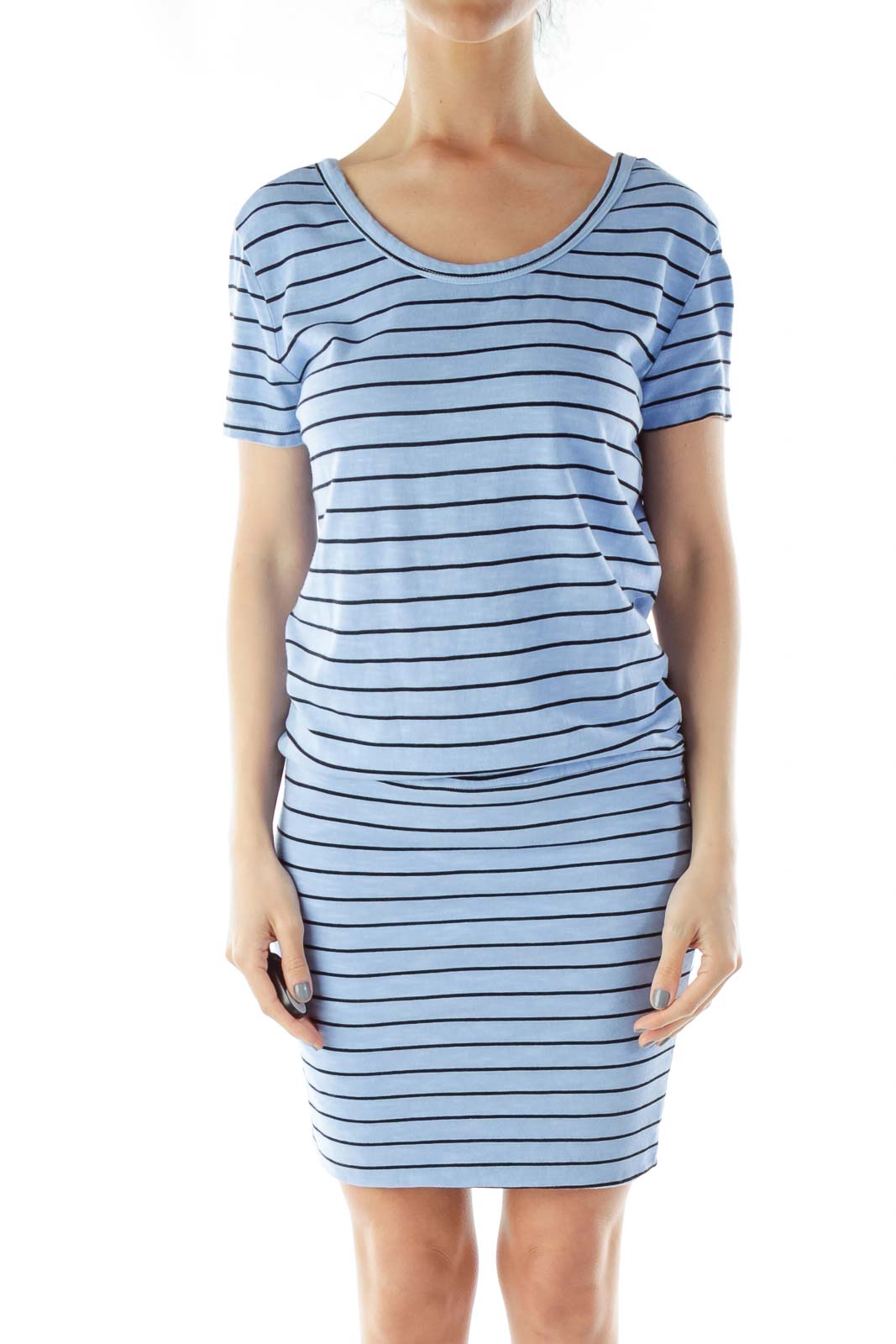 Periwinkle Striped Day Dress
