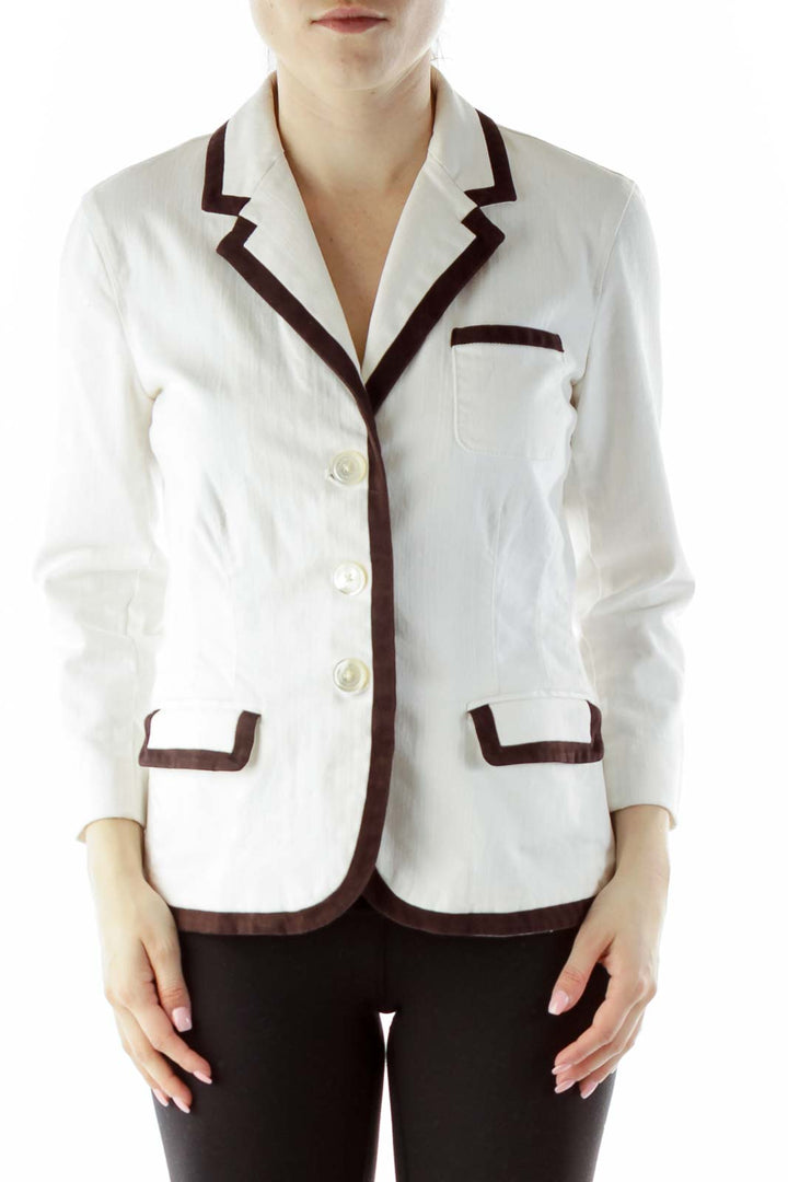 White Buttoned Blazer