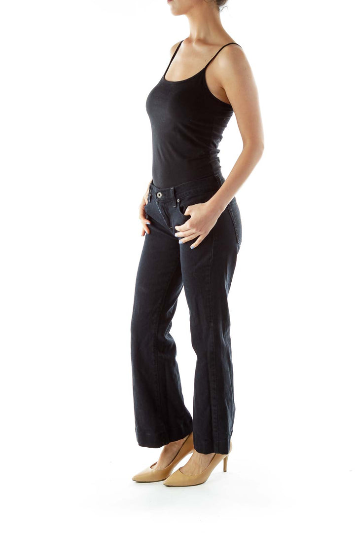 Navy Straight-Leg Jeans