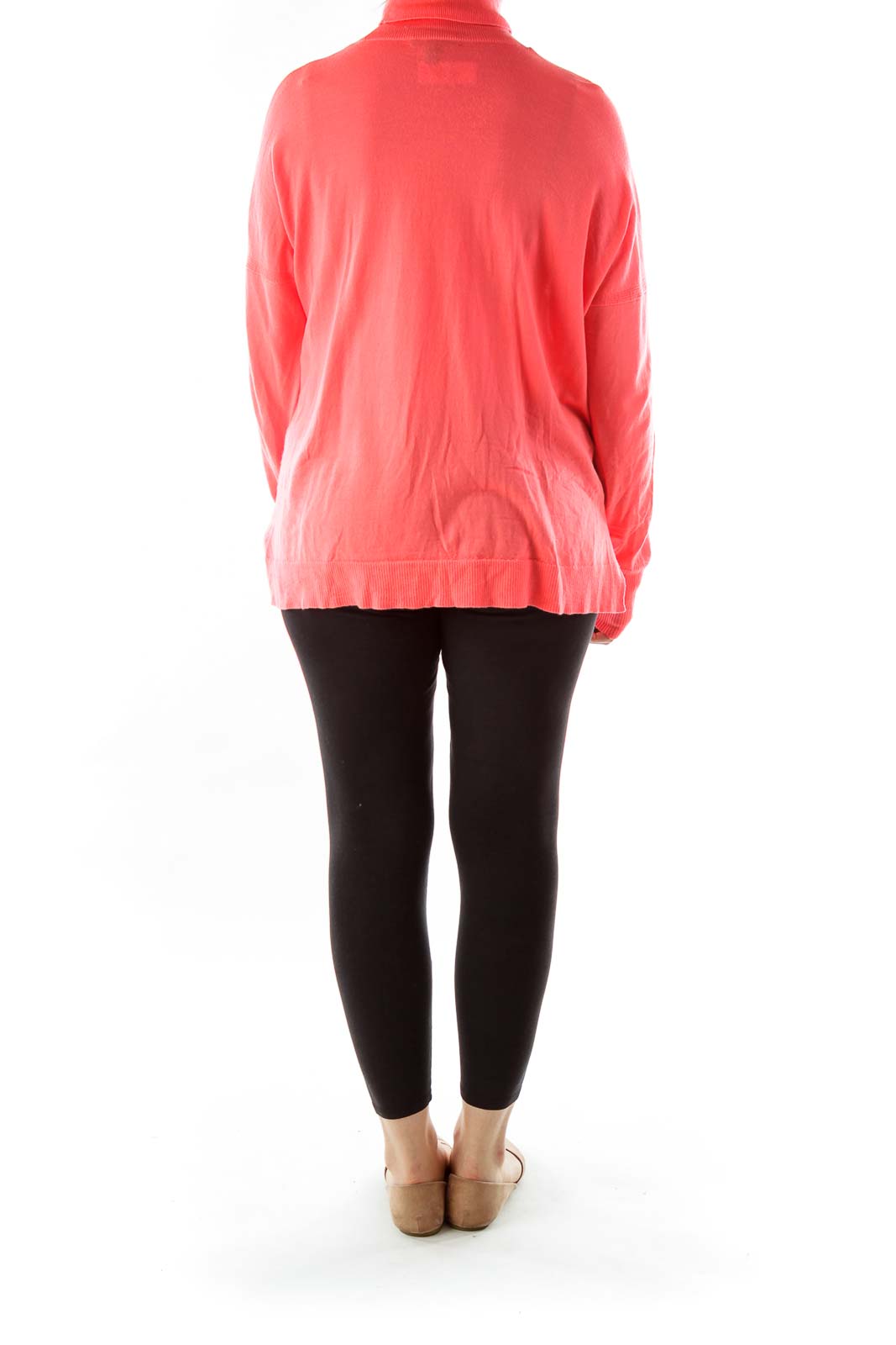 Salmon Turtle Neck Loose Top