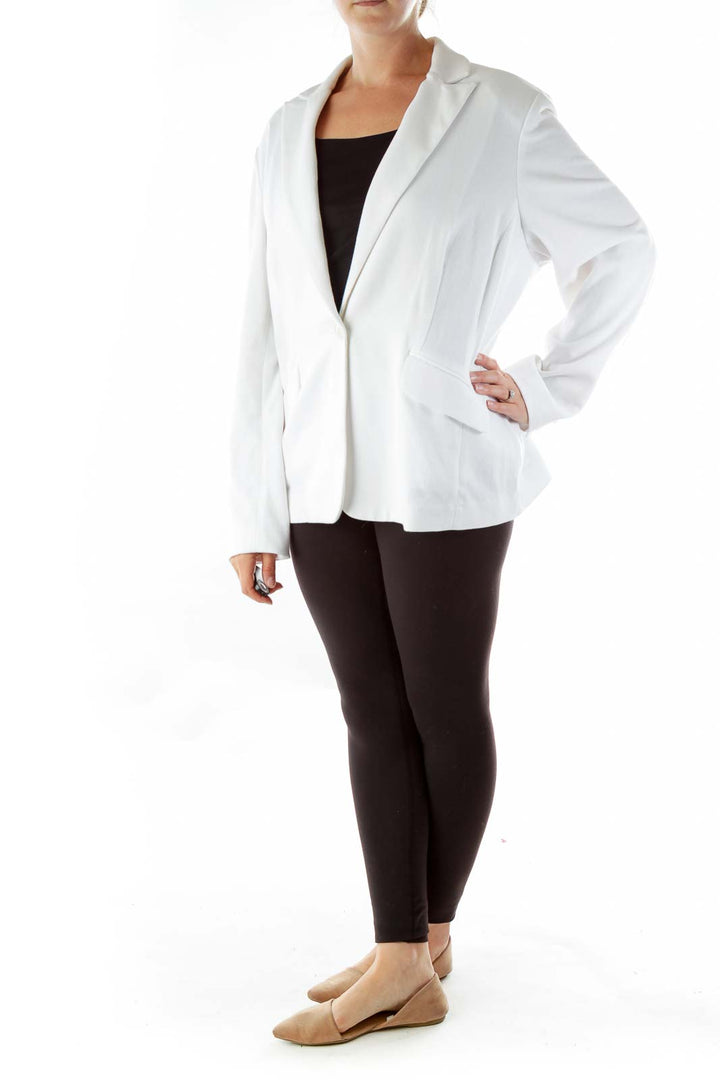 White Buttoned Blazer