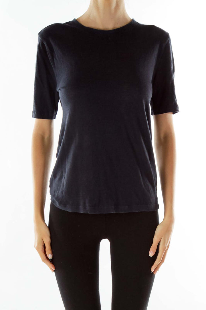Navy Round Neck T-shirt