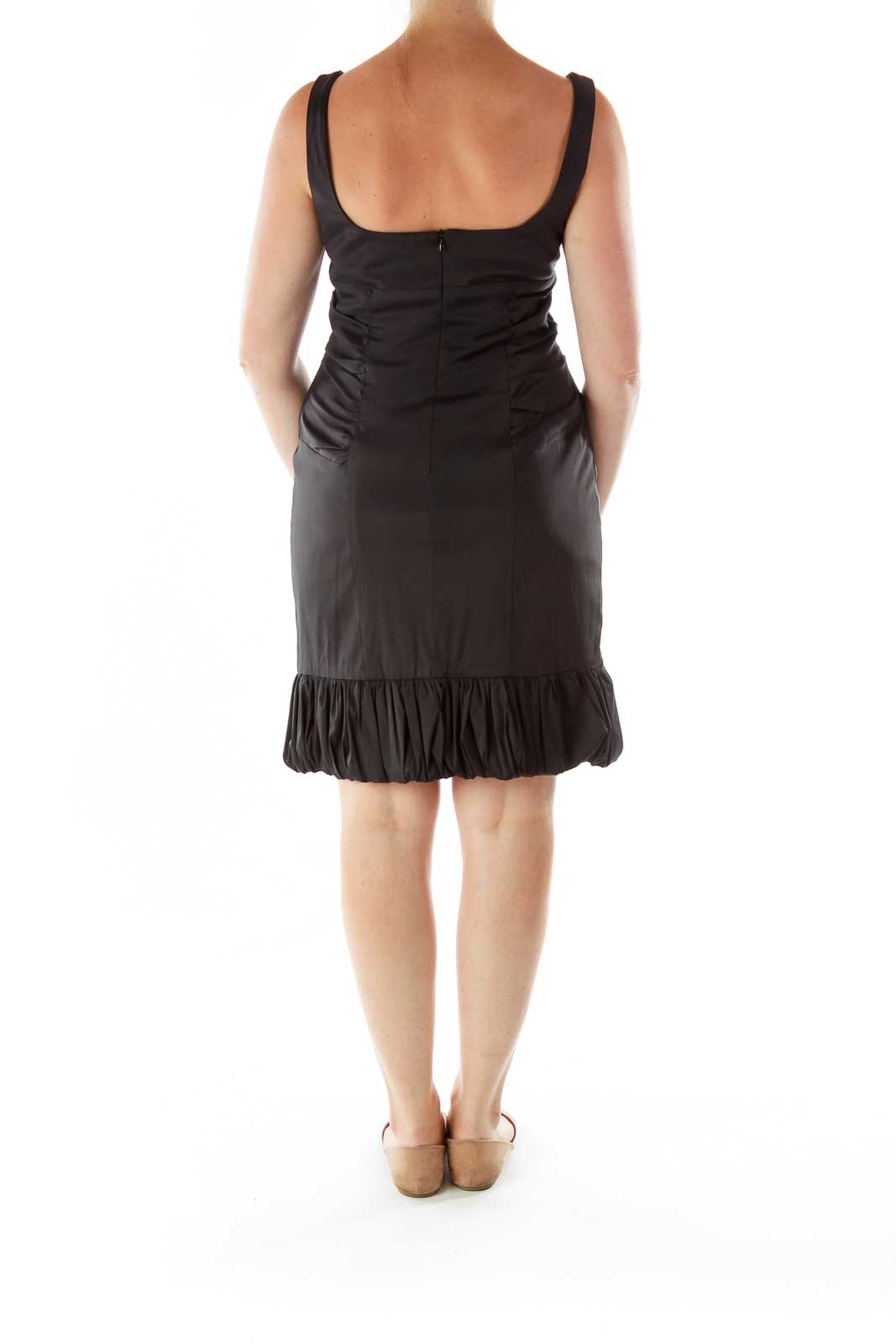 Black Sleeveless Puffy Dress