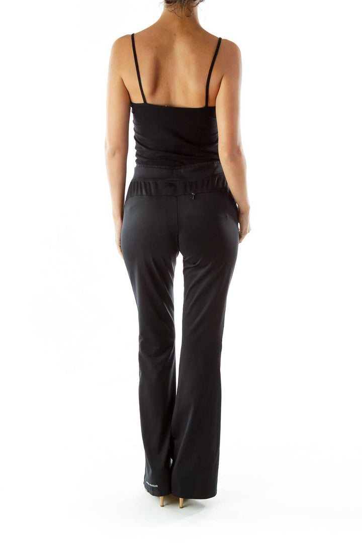 Black Logo Print Leggings