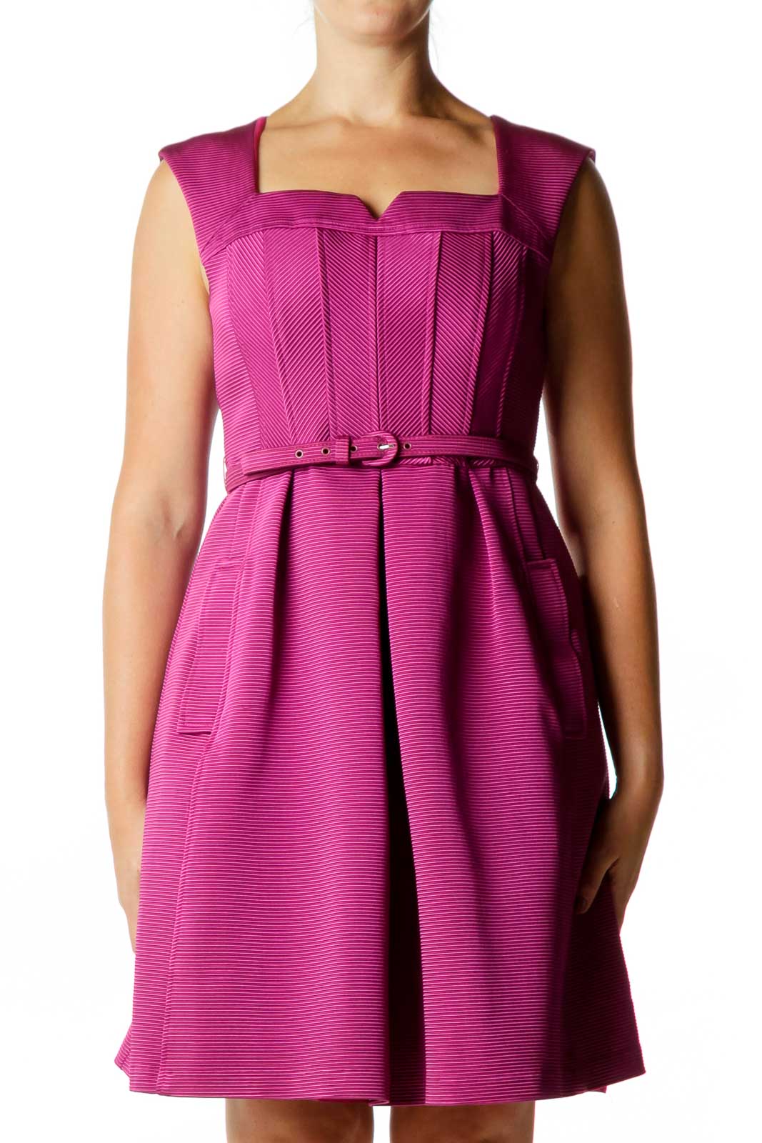 Purple Sweetheart Neck Cocktail Dress