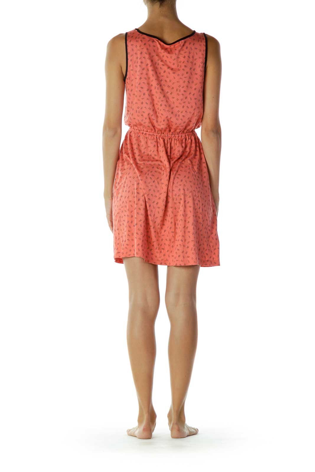 Pink Black Print Day Dress