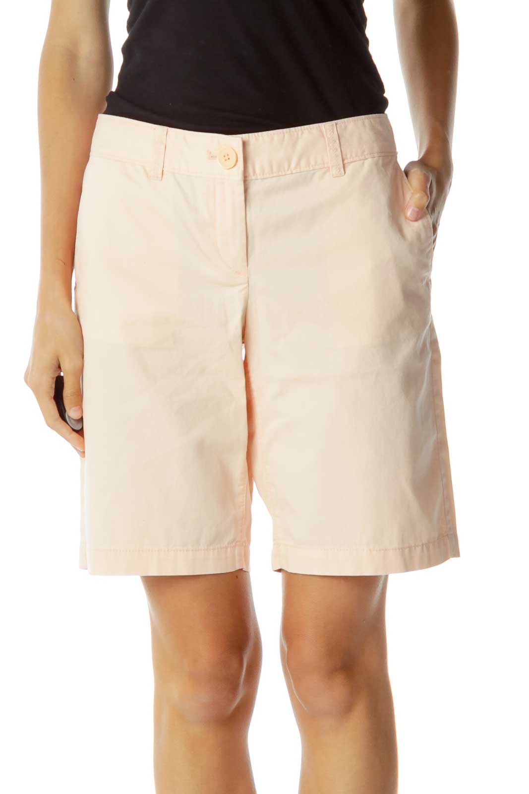 Pink Bermuda Denim Shorts